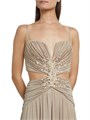 Платье Dune с корсетом и бисером от PatBO, 95% полиэстер, длина 60 дюймов от плеча до подола 11023844
