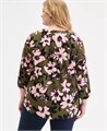 Блузка большого размера с цветочным принтом и рукавами 3/4 от Jones New York, 100% полиэстер 11233055