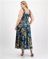 Сарафан макси размера плюс с принтом и сборкой на груди от Anne Klein, без рукавов, 2X 11236522