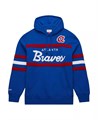 Худи Mitchell &amp, Ness Royal Atlanta Braves Head Coach с флисовой подкладкой и вышивкой 11225686
