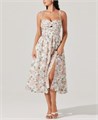 Платье Astr Sariah с цветочным принтом, сердцевидным вырезом и разрезом по краю для женщин 11173081