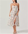 Платье Astr Sariah с цветочным принтом, сердцевидным вырезом и разрезом по краю для женщин 11173081