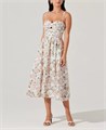 Платье Astr Sariah с цветочным принтом, сердцевидным вырезом и разрезом по краю для женщин 11173081