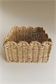 Zara Home Компактная прямоугольная корзина из волокон с волнистым краем для украшения и хранения 11230958
