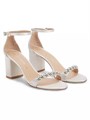 Сатиновые сандалии с открытым носком и камнями Nudist Poppy 75MM от Stuart Weitzman 10048318