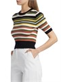 Свитер Toccin Nyla с короткими рукавами и яркими полосами, 72% вискоза, 28% полиэстер 11166957