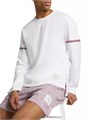 Лонгслив Thom Browne из 100% хлопка с трёхцветной лентой, стильный, произведено в Японии 10049078