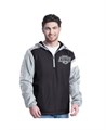 Мужская чёрно-серебристая толстовка с капюшоном Lateral Half-Zip Los Angeles Kings от G-III Sports, лёгкий материал, сетчатая подкладка 11225895