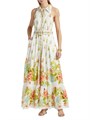 Hemant &amp, Nandita Сарафан-макси Dhun с ярким цветочным принтом и съемным поясом, 100% хлопок 11166124