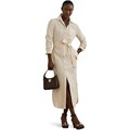 Льняное платье-рубашка с поясом LAUREN Ralph Lauren, лёгкая ткань, короткие рукава 11228935