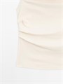 Massimo Dutti Драпированный короткий топ без бретелек из 100% хлопка 11202072