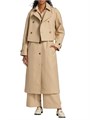Тренч 2 в 1 из хлопка Rosetta Getty с двойными слоями, длинными рукавами и съемным поясом 11165550