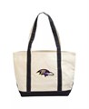 Logo Brand Прочная холщовая сумка-тоут Baltimore Ravens с длинными ручками и большим основным отделением 11224961