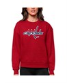 Худи с круглым вырезом женская красная Washington Capitals с вышивкой логотипа команды, Antigua 11239652