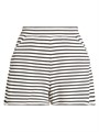 Шорты Brighton с высокой талией в полоску, Veronica Beard, из хлопковой смеси, с эластичным поясом и карманами 11166364