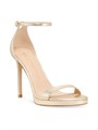 Stuart Weitzman Сандалии Nudist из металлической кожи на платформе и каблуке 100 мм 11009662
