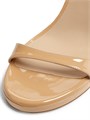Stuart Weitzman Сандалии Nudist 100MM из лакированной кожи с открытым носом и застежкой на пряжке 11009669
