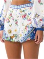 Шорты Camilla из льна с цветочным принтом из коллекции Tiles Darls с эластичным поясом и карманами 11166020