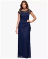 Элегантное женское длинное платье Xscape с лодочным вырезом, облегающим силуэтом, 100% полиэстер 11231509