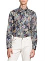 Хлопковая рубашка Etro с цветочным принтом, длинным рукавом и отложным воротником, изготовленная в Италии 11166951