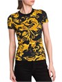Хлопковая футболка с короткими рукавами и принтом Barocco от Versace Jeans Couture 11166587