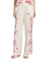 Льняные брюки от Johnny Was с цветочным принтом, эластичным поясом и боковыми карманами 11166843