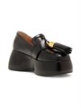 Лоферы Moschino из кожи с металлической кисточкой и платформой высотой 7 см 11168527