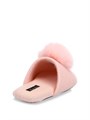 Кашемировые тапочки Minnie Rose с лисьим меховым помпоном 11168139