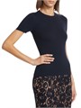 Топ Michael Kors из 100% кашемира с круглым вырезом и короткими рукавами 11168451
