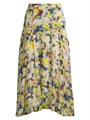 Юбка-миди Enlighten с акварельными мотивами от Ginger &amp, Smart, 71% лен и 29% шелк, боковые карманы 11164783