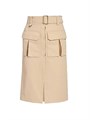 Chloe Хлопковая юбка-утилитар от Chloe с поясом, карманами и передним разрезом, Италия 11168479