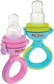 Nuby Детский силиконовый диспенсер для питания, 2 шт: аквамариновый и синий, удобная ручка, для первых прикормов и прорезывания зубов, 10+ месяцев 11303018