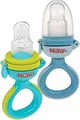 Nuby Детский силиконовый диспенсер для питания, 2 шт: аквамариновый и синий, удобная ручка, для первых прикормов и прорезывания зубов, 10+ месяцев 11303018
