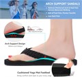 Женские сандалии STQ с быстросохнущим эффектом, подошва из йога-материала и поддержка свода стопы 11250934