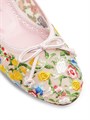 Балетки Manolo Blahnik Verdino Verona с цветочной вышивкой, бантом, мягкой конструкцией и круглым носком 11028825