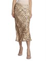 Юбка из пайеток Dries Van Noten в змеиным принтом, колоколообразного силуэта со скрытой боковой застежкой 11030753