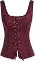 Корсет Scarlet Darkness в стиле Ренессанса с квадратным вырезом и шнуровкой из удобных материалов 11271122