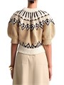 Теплый свитер с короткими рукавами Puff-Sleeve Marty Fair Isle из 100% хлопка Mako от Altuzarra 11028989