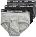 Мужские классические хлопковые брифы Polo Ralph Lauren, 4 шт., 100% чесаный хлопок 11277793