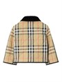 Куртка Barn из тёплого стёганого нейлона Burberry с фирменным принтом и вельветовым воротником для девочек 11013099