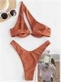 ZAFUL Женское сексуальное бикини с асимметричным вырезом, с подкладкой, эластичный бразильский купальник 11245283