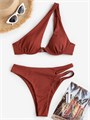 ZAFUL Женское сексуальное бикини с асимметричным вырезом, с подкладкой, эластичный бразильский купальник 11245283