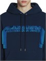 Худи Lanvin Curb из натурального хлопка с шнуровкой, карманом-кенгуру и вышитым логотипом, изготовленное в Италии 11010572