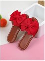 Летние сандалии Verdusa с 3D бантом из PU кожи, с открытым носком и плоской подошвой 11304342