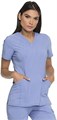 Женская медицинская блуза Dickies Advance с V-образным вырезом и накладными карманами DK755, размер M, светло-голубая 11278232