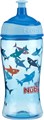 Nuby Детская бутылочка для воды на 355 мл (12 унций) с крышкой, 2 шт., расцветки: голубая с акулами и голубой с астронавтом 11308607