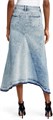 Джинсовая макси-юбка Fisoew с высокой талией и асимметричным подолом, 68% хлопок, 30% полиэстер 11246331