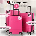 Champion Комплект из 3 жестких пластиковых чемоданов – 21”, 25”, 29” с 8 вращающимися колесами – расширяемые дорожные сумки из прочного ABS, разрешенные для авиаперевозок 11290762