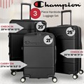 Champion Комплект из 3 жестких пластиковых чемоданов – 21”, 25”, 29” с 8 вращающимися колесами – расширяемые дорожные сумки из прочного ABS, разрешенные для авиаперевозок 11290762
