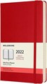 Moleskine Большой алый ежедневник на 12 месяцев 2022 года в твердом переплете (12,7 см x 21 см) 11274637